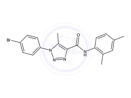Chemical structure of 1-(4-Bromophenyl)-N-(2,4-dimethylphenyl)-5-methyl-1H-1,2,3-triazole-4-carboxamide