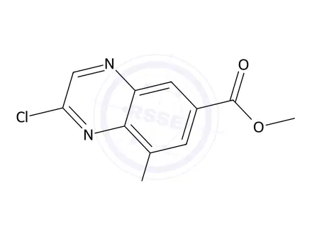 Chemical structure of Methyl 8-bromo-2-chloroquinoxaline-6-carboxylate