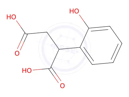 Chemical structure of 2-(2-Hydroxyphenyl)succinic acid