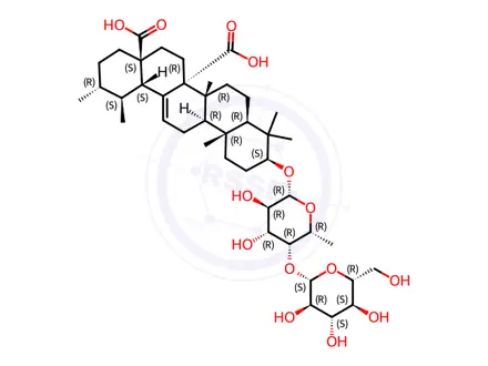 Chemical structure of rubelloside B