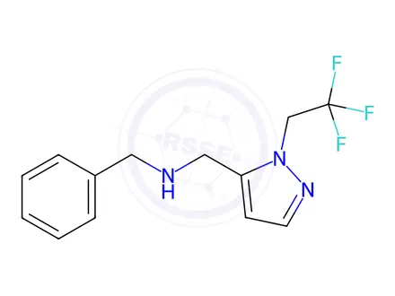 Chemical structure of benzyl{[1-(2,2,2-trifluoroethyl)-1H-pyrazol-5-yl]methyl}amine