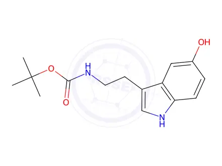 Chemical structure of N-tert-Butyloxycarbonyl Serotonin