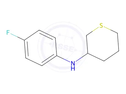 Chemical structure of n-(4-Fluorophenyl)tetrahydro-2h-thiopyran-3-amine