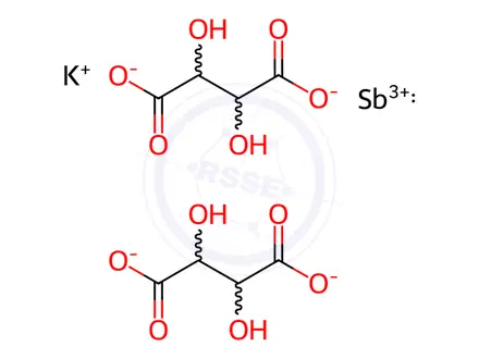 Chemical structure of POTASSIUM ANTIMONY TARTRATE