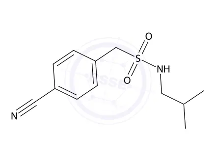 Chemical structure of 1-(4-Cyanophenyl)-N-(2-methylpropyl)methanesulfonamide