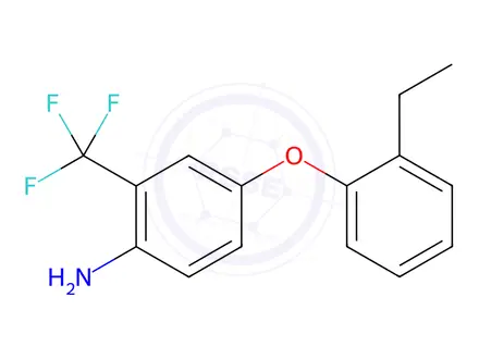 Chemical structure of 4-(2-Ethylphenoxy)-2-(trifluoromethyl)aniline