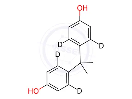 Chemical structure of Bisphenol-A-2,2‘,6,6‘-[D4]