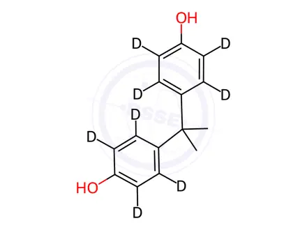 Chemical structure of Bisphenol A-d8