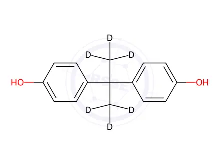 Chemical structure of Bisphenol A-[D6]