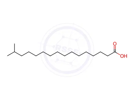 Chemical structure of 15-Methylhexadecanoic Acid