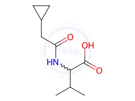 Chemical structure of (2-Cyclopropylacetyl)valine