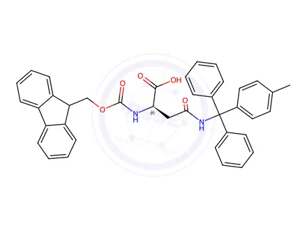 Chemical structure of Fmoc-D-Asn(Mtt)-OH