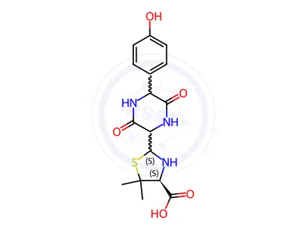 Chemical structure of Amoxicillin (2S)-Piperazine-2,5-dione