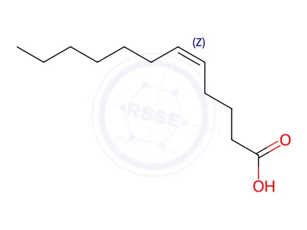 Chemical structure of cis-5-Dodecenoic acid