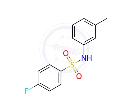 Chemical structure of N-(3,4-dimethylphenyl)-4-fluorobenzenesulfonamide