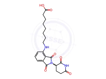 Chemical structure of Octanoic acid, 8-[[2-(2,6-dioxo-3-piperidinyl)-2,3-dihydro-1,3-dioxo-1H-isoindol-4-yl]amino]-
