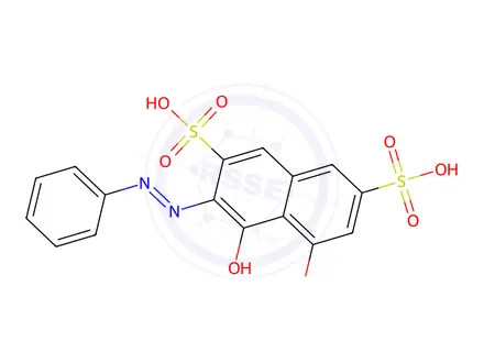 Chemical structure of 3-(Phenylazo)-4,5-dihydroxy-2,7-naphthalenedisulfonic acid