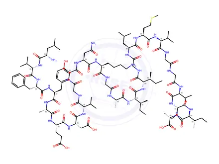 Chemical structure of amyloid beta-protein (17-42)