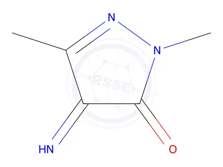 Chemical structure of 4-Imino-1,3-dimethyl-1H-pyrazol-5(4H)-one