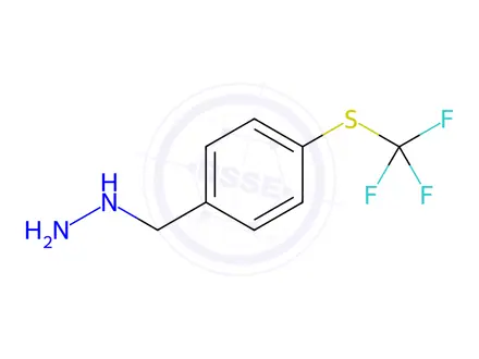 Chemical structure of (4-((Trifluoromethyl)thio)benzyl)hydrazine