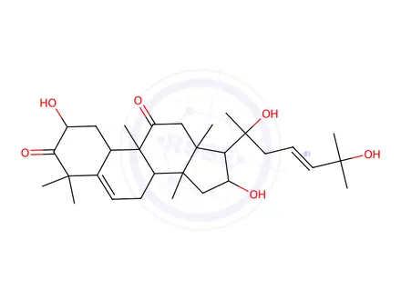 Chemical structure of (9β,10α,23E)-2β,16α,20,25-Tetrahydroxy-9-methyl-19-norlanosta-5,23-diene-3,11-dione