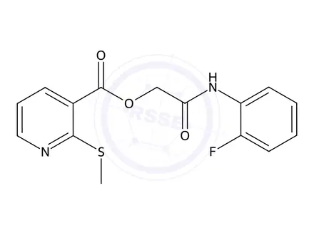 Chemical structure of 2-((2-Fluorophenyl)amino)-2-oxoethyl 2-(methylthio)nicotinate