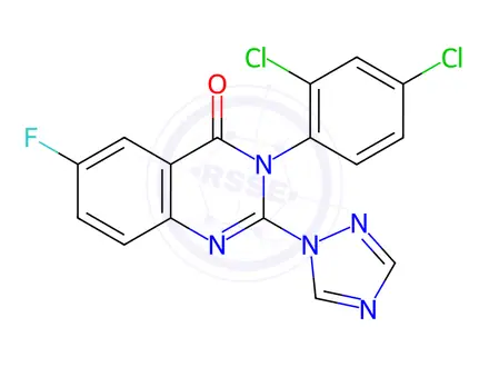 Chemical structure of Fluquinconazole