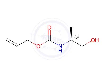 Chemical structure of Carbamic acid, N-[(1S)-2-hydroxy-1-methylethyl]-, 2-propen-1-yl ester
