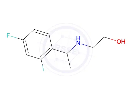 Chemical structure of 2-((1-(2,4-Difluorophenyl)ethyl)amino)ethan-1-ol