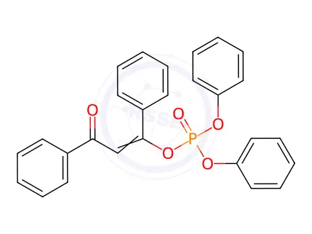 Chemical structure of Phosphoric acid, 3-oxo-1,3-diphenyl-1-propenyl diphenyl ester