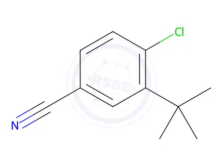 Chemical structure of Benzonitrile, 4-chloro-3-(1,1-dimethylethyl)-