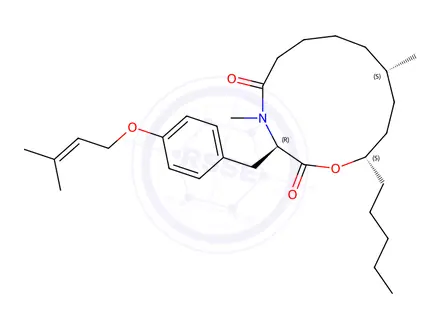Chemical structure of (+)Melearoride A