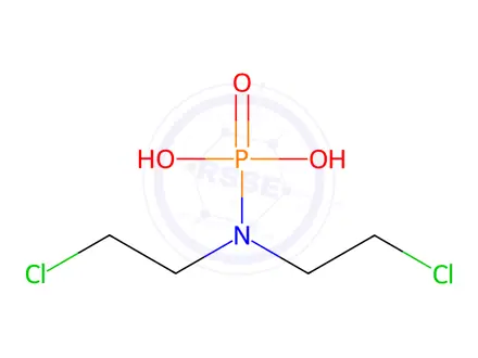 Chemical structure of bis(2-Chloroethyl)phosphoramidic Acid