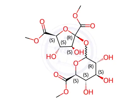 Chemical structure of Sucrose 1,6,6'-Tricarboxylate Trimethyl Ester