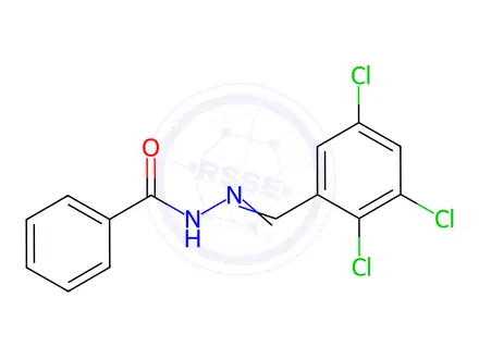 Chemical structure of N'-(2,3,5-Trichlorobenzylidene)benzohydrazide