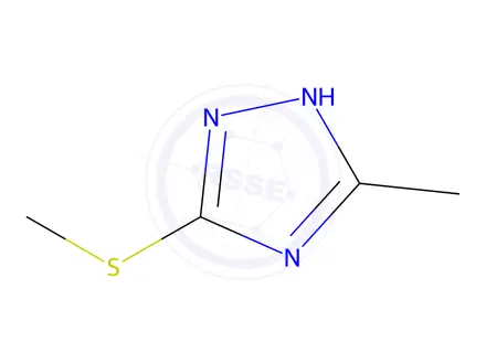 Chemical structure of 1H-1,2,4-Triazole,3-methyl-5-(methylthio)-(9CI)