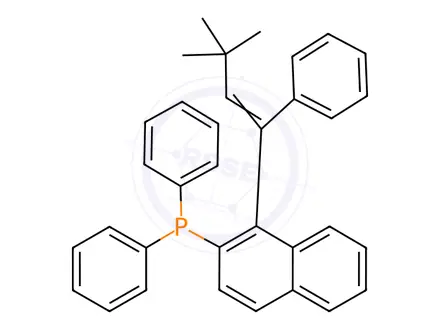 Chemical structure of (Z)-(1-(3,3-Dimethyl-1-phenylbut-1-en-1-yl)naphthalen-2-yl)diphenylphosphine