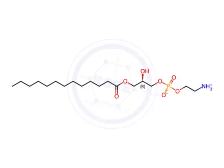 Chemical structure of 1-tridecanoyl-sn-glycero-3-phosphoethanolamine