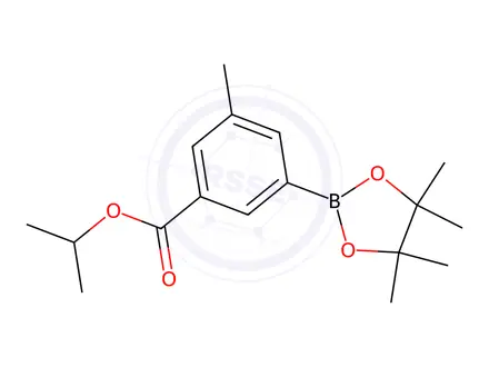 Chemical structure of Isopropyl 3-methyl-5-(4,4,5,5-tetramethyl-1,3,2-dioxaborolan-2-yl)benzoate