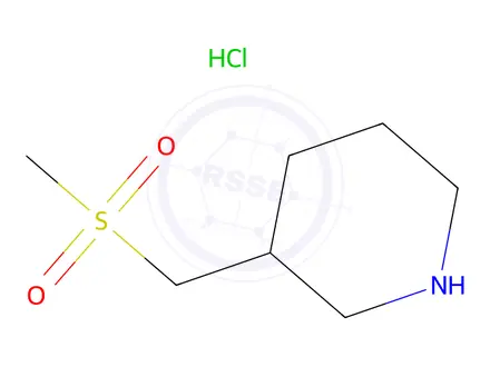 Chemical structure of 3-((Methylsulfonyl)methyl)piperidine hydrochloride