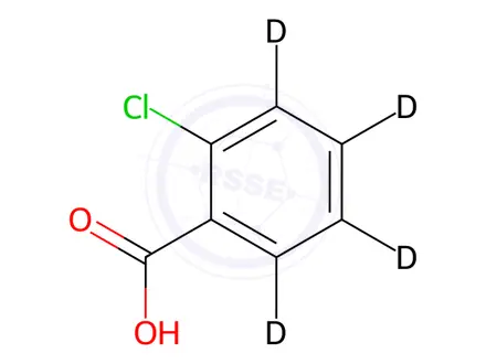 Chemical structure of 2-Chlorobenzoic acid-d4