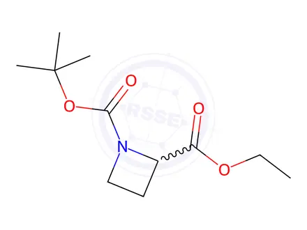 Chemical structure of 1-tert-butyl 2-ethyl azetidine-1,2-dicarboxylate