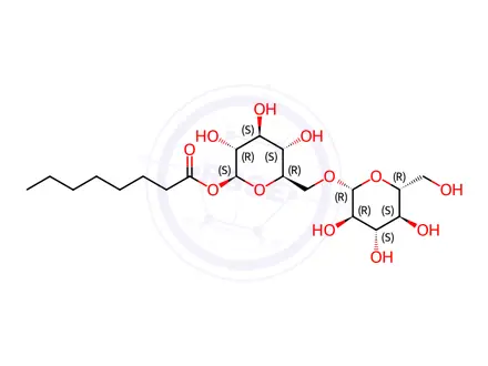 Chemical structure of 1-O-Octanoyl Gentiobioside