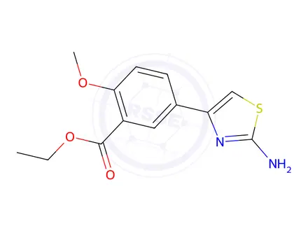 Chemical structure of Ethyl 5-(2-aminothiazol-4-yl)-2-methoxybenzoate