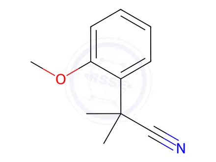 Chemical structure of 2-(2-methoxyphenyl)-2-methylpropanenitrile