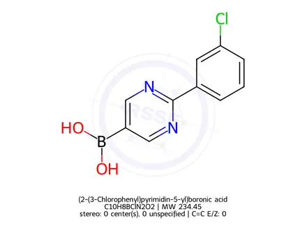 Chemical structure of (2-(3-Chlorophenyl)pyrimidin-5-yl)boronic acid