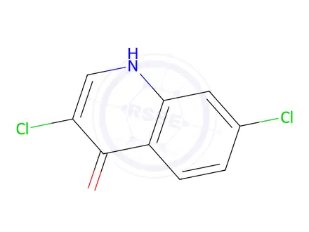 Chemical structure of 4-Quinolinol, 3,7-dichloro-