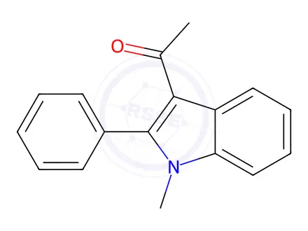 Chemical structure of 1-(1-Methyl-2-phenyl-1H-indol-3-yl)ethanone