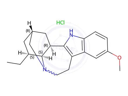 Chemical structure of Ibogaine Hydrochloride