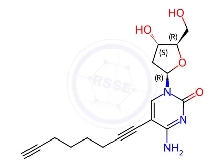 Chemical structure of 5-(1,7-Octadiyn-1-yl)-2'-deoxycytidine